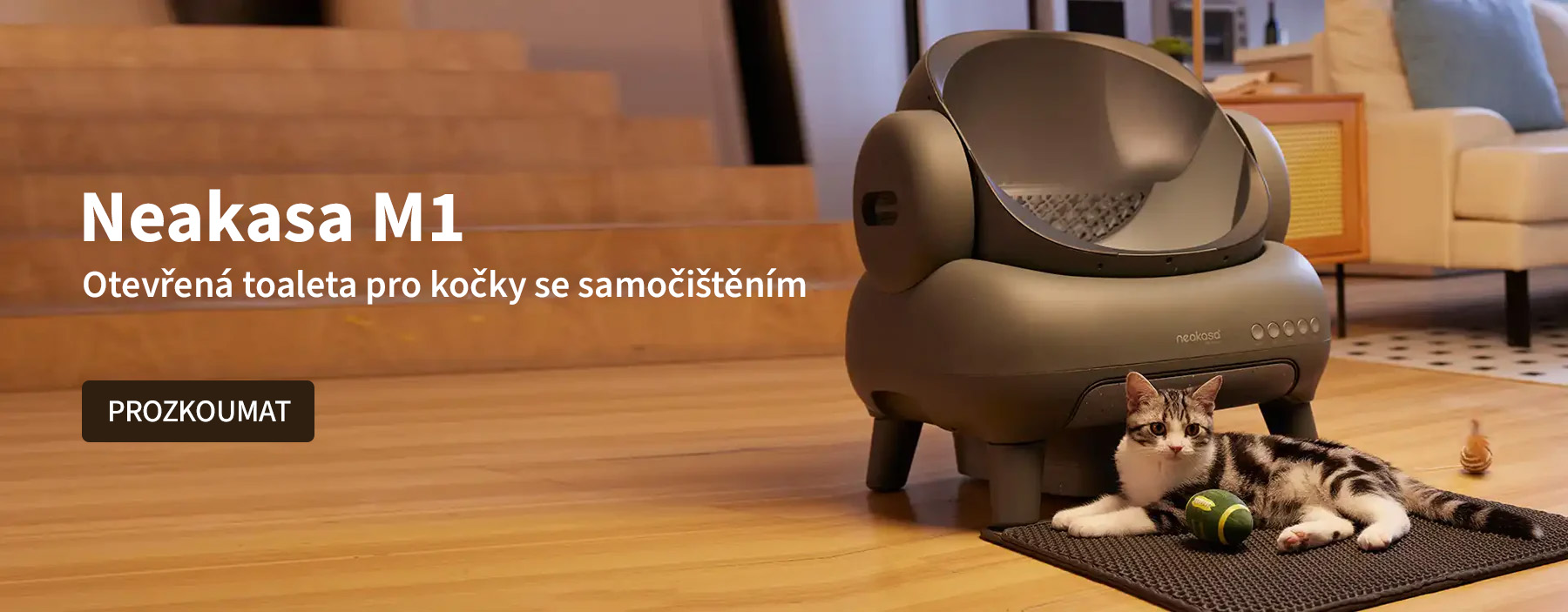 Neakasa M1 - otevřená toaleta pro kočky se samočištěním