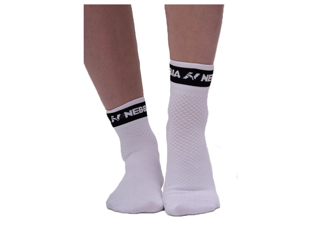 NEBBIA “HI-TECH” crew ponožky 129 White