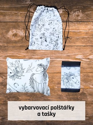 Vybarvovací polštářky a tašky