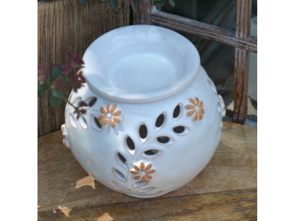 Aromalampa s větvičkou a kytičkou 13 cm