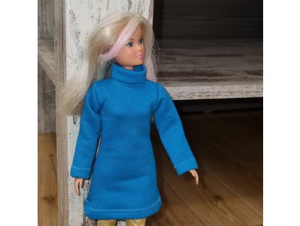 Barbie - oblečky pro panenky originální český - kabátek  modrý 1