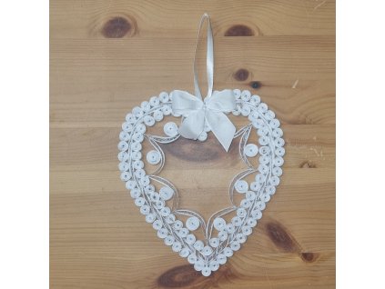 Velké srdce z papíru 17 cm