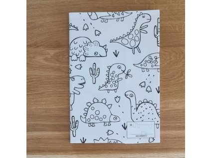 Látkový obal A4, A5 na učebnici, sešit, slabikář (univerzální) - dinosaurus