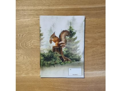 Látkový barevný obal A4, A5 De Luxe na knihu, učebnici, sešit, slabikář (univerzální) - zvířátka v lese 1