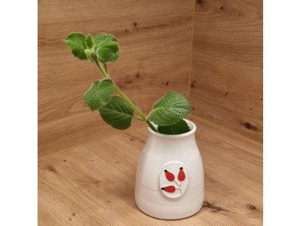 Keramická váza bílá se šípkem 1