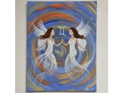 Anděl ve znamení blížence - obraz akryl na plátně 40x50