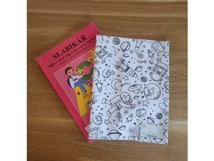 Univerzální látkový obal na Slabikář a sešity A4/A5 – Vesmír