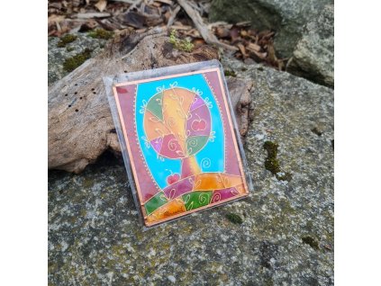 Strom na podzim - malba na skle