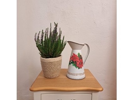 Konvička na květiny s vánoční hvězdou - dekorace