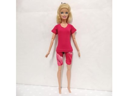 Barbie - oblečky pro panenku originální české - sportovní komplet (červený)