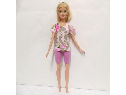 Barbie - oblečky pro panenku originální české - sportovní komplet (růžový)