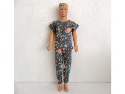 Pyžamo pro panenku typu Kena - šedé