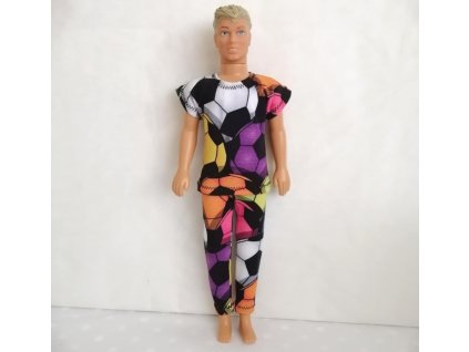 Pyžamo pro panenku typu Kena - motiv fotbalového míče