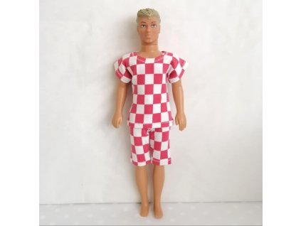 Sportovní kopmpet pro panenku typu Kena - kostičkovaný