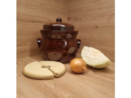 Zelák keramický 2 l hnědý