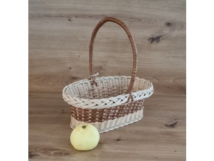 Proutěný košík oválný s uchem - Karkulka