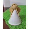 Keramický andělíček zvoneček bílý se světlýmii vlásky