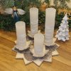 Adventní svícen - HVĚZDA - barevná keramika 2