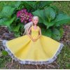 Oblečky pro panenku Barbie - šaty dlouhé s krajkou ž