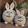 Keramický zajíc - veselé zvířátko - dekorace do zahrady - větší 1