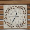 Keramické hodiny zdobené větvičkou (čtvercové)