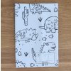 Látkový obal A4, A5 na učebnici, sešit, slabikář (univerzální) - dinosaurus I