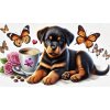 Hrnek - rotvajler (rottweiler) - štěně - dobrá káva motýl