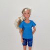 Barbie - oblečky pro panenku originální české - sportovní komplet krátké kalhoty - modrý mix