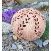 Keramická koule na svíčku s větvičkou a kytičkou 25 cm sv