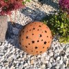 Keramická koule na svíčku s hvězdami a kometami (15 cm)- tmavá zahradní dekorace 3
