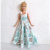 Barbie - české originální oblečky pro panenku - šaty dlouhé s listy