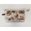 Kosmetická taštička menší- hnědé květy