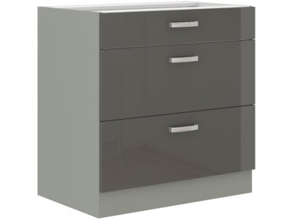Kuchyňská skříňka Grey - dolní 80 D 3S šuplíková PREMIUM BOX