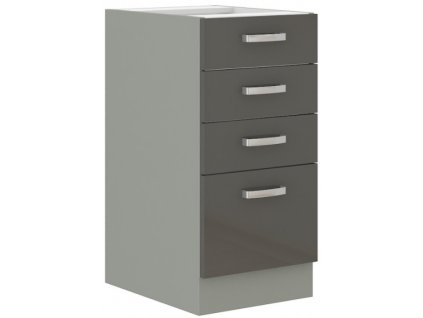 Kuchyňská skříňka Grey - dolní 40 D 4S šuplíková INDAMATIC