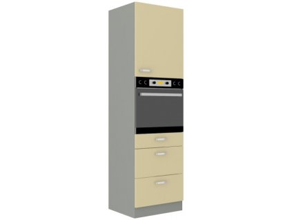 Kuchyňská skříňka Karmen - 60 DPS-210 3S 1F sloupek se zabudovanou troubou, šuplíkový PREMIUM BOX