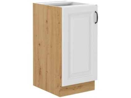 Kuchyňská skříňka Stilo WHAR - dolní 40 D 1F, bílá + Artisan