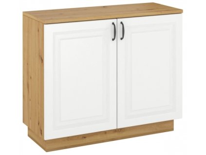 Komoda Flawia 100 WHAR 2D - dub Artisan + MDF bílý mat