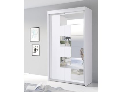 Skříň 120 Szach - bílý mat + bílý mat