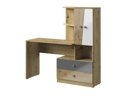 Psací stůl s regálem NERO LESK 11