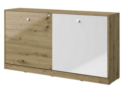 Výklopná postel - horizontální NERO LESK 16