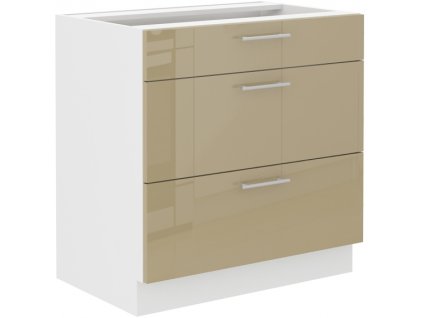 Kuchyňská skříňka Lara Cappucino - dolní 80 D 3S šuplíková QUADRO