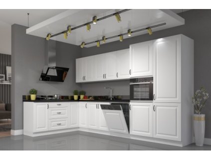 Kuchyňská linka Stilo WHWH - Sestava 1, bílá + bílá