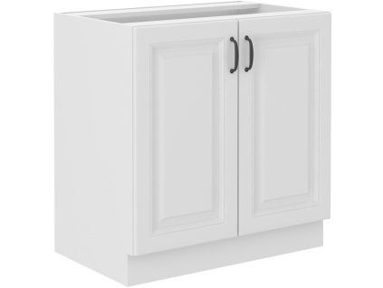 Kuchyňská skříňka Stilo WHWH - dolní 80 D 2F, bílá + bílá