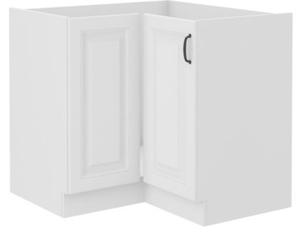 Kuchyňská skříňka Stilo WHWH - dolní rohová 90x90 DN 2F, bílá + bílá
