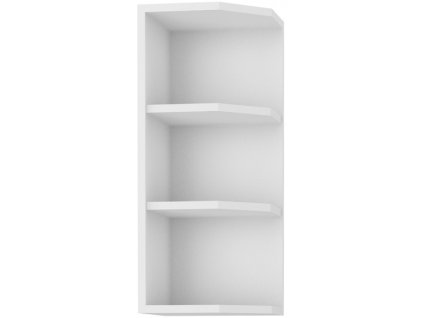 Kuchyňská skříňka Stilo WHWH - horní zakončení 30 G-72 ZAK, bílá + bílá