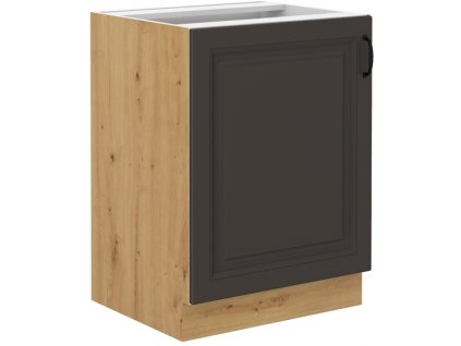 Kuchyňská skříňka Stilo GRAR - dolní 60 D 1F, grafit + Artisan