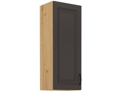 Kuchyňská skříňka Stilo GRAR - horní 30 G-90 1F, grafit + Artisan