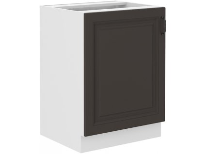 Kuchyňská skříňka Stilo GRWH - dolní 60 D 1F, grafit + bílá