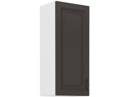 Kuchyňská skříňka Stilo GRWH - horní 40 G-90 1F, grafit + bílá