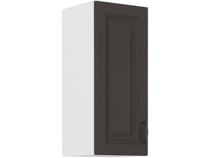 Kuchyňská skříňka Stilo GRWH - horní 30 G-72 1F, grafit + bílá